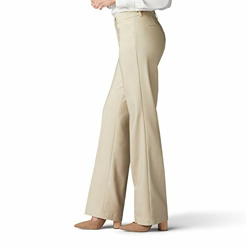 Person wearing beige wide-leg pants and brown shoes