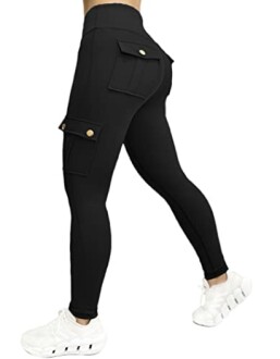 Nuofengkudu Damen High Waist Sporthose Leggings