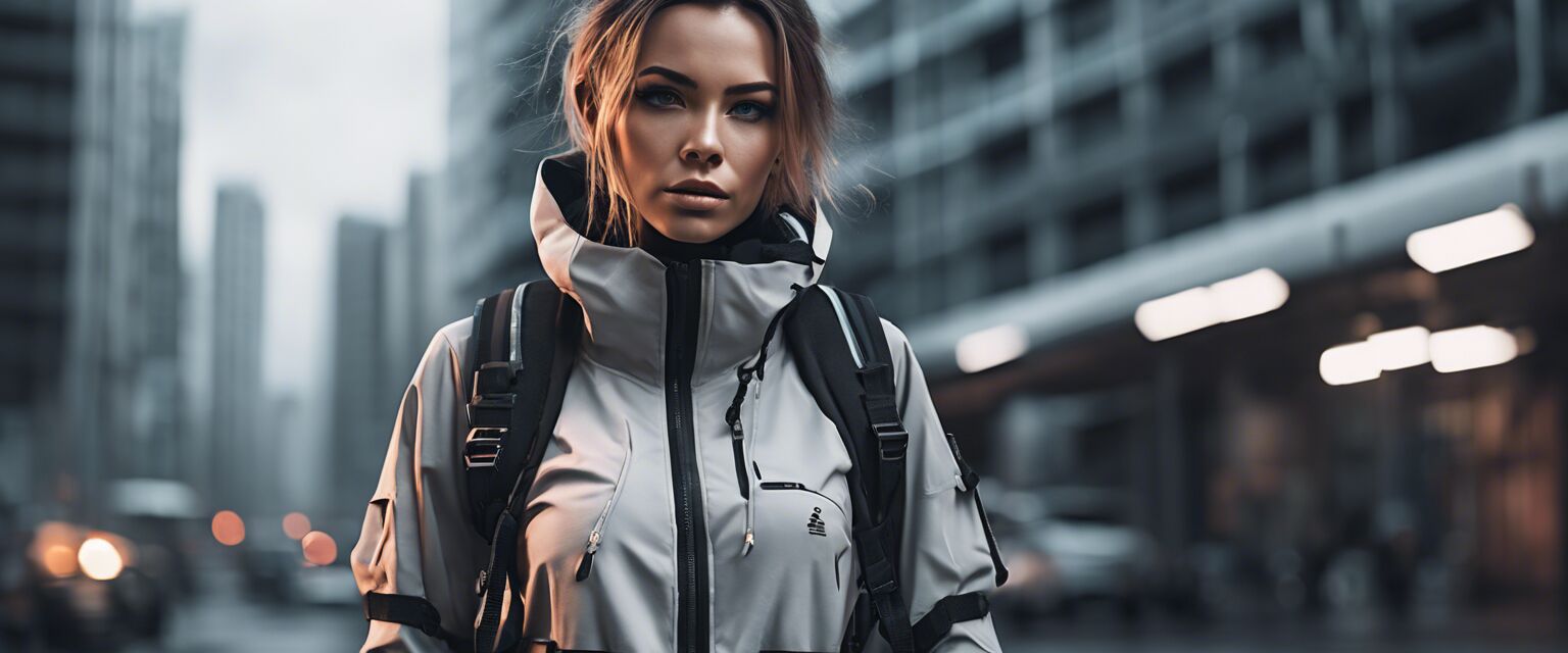 Urban women's techwear outfit