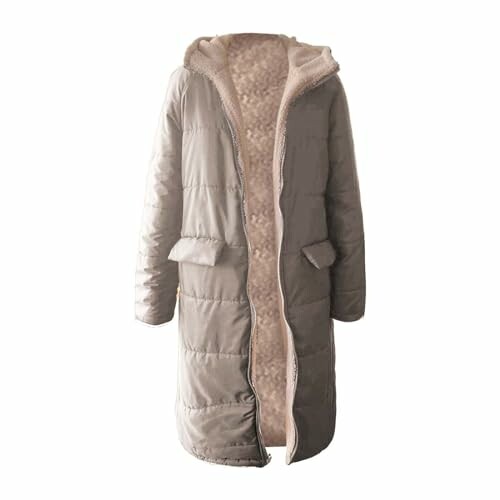 Reversible winter coat with hood