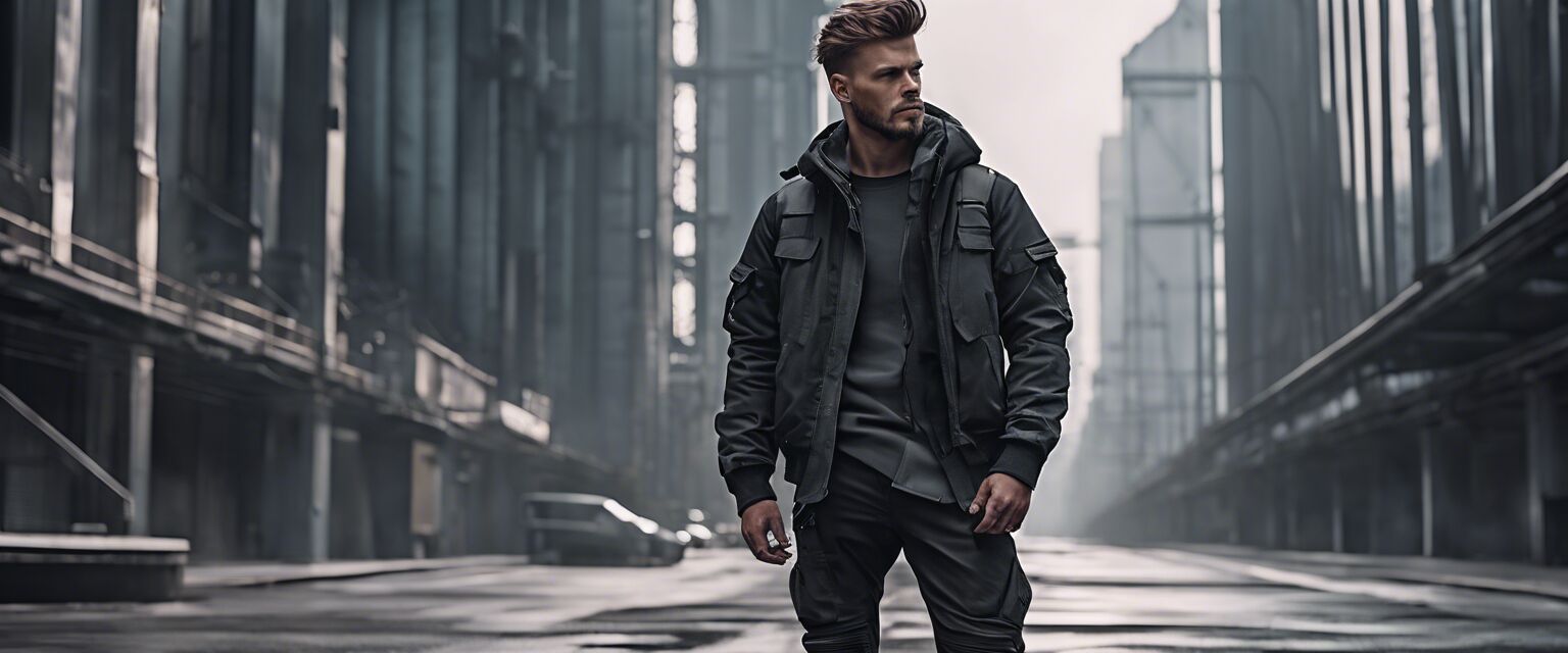 Stylish techwear outfit