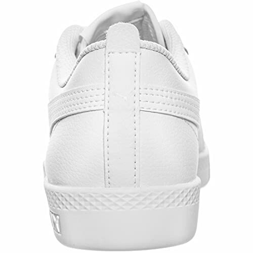 Back view of a white sneaker