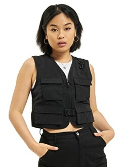 Urban Classics Women's Short Tactical Vest Jacket